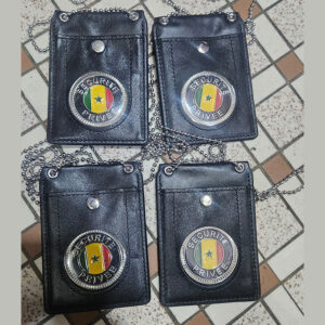 Porte-carte en cuir avec chaînette (1 pièce)