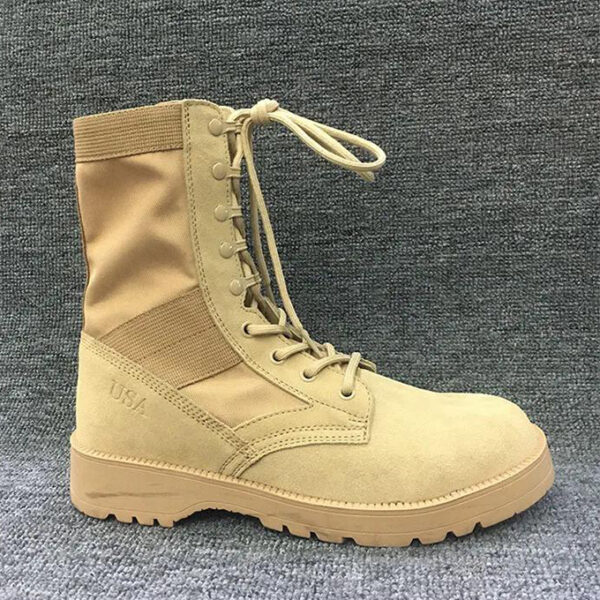 Bottes tactiques du désert en cuir de vache pour hommes