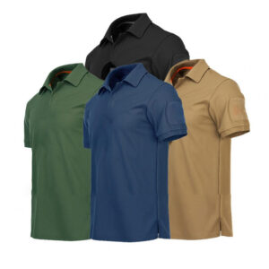 Polo militaire à manches courtes pour homme à séchage rapide (1 pièce)
