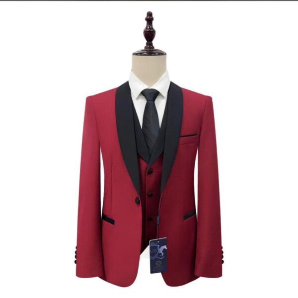 Costume - 3 Pièces - Homme - Rouge
