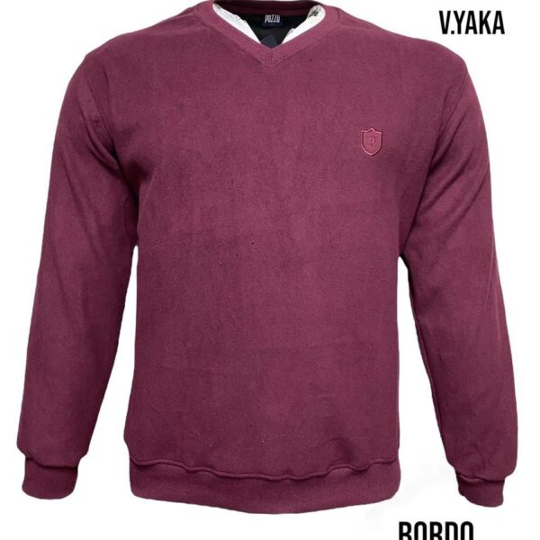 Pull-Over manche longue - Coton - Col V
