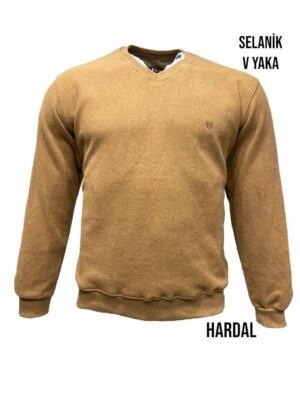 Pull-Over manche longue - Coton - Col V