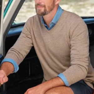 Pull-Over manche longue - Coton - Col V