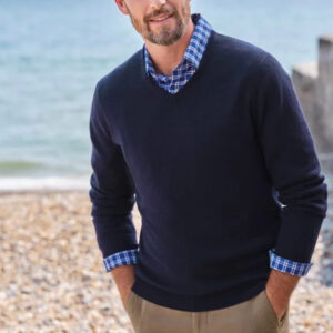 Pull-Over manche longue - Coton - Col V