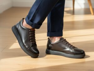 Basket Cuir Marron Foncé "B30"