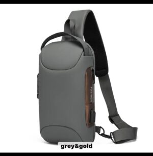 Sacoche à Bandoulière Gris-Or